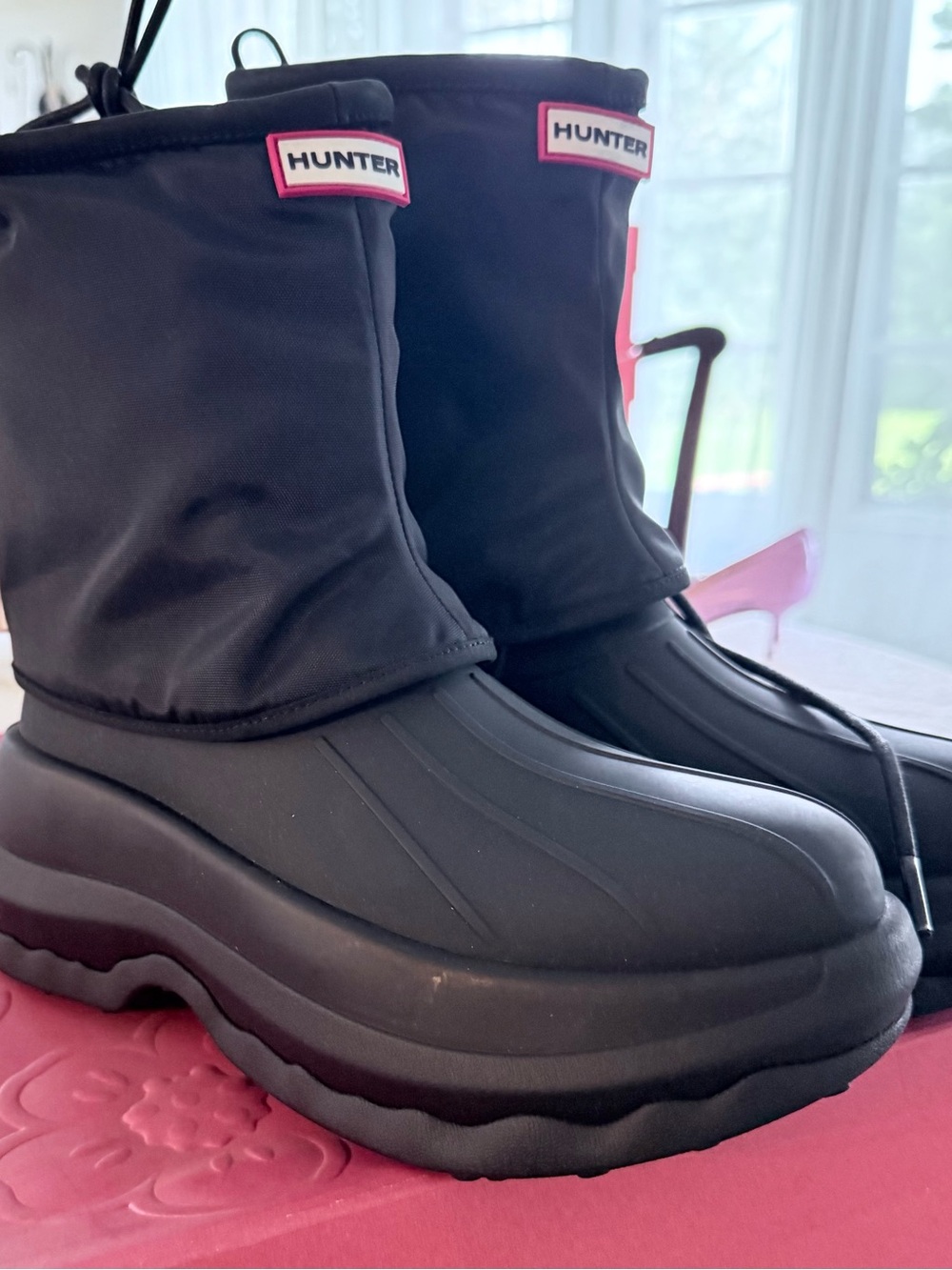 Men’s Kenzo and Hunter Collaboration Black Boots
